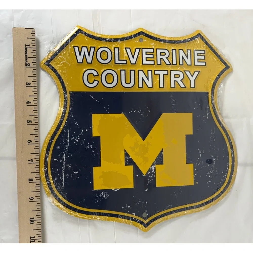 University of Michigan‎ - Wolverine Country Highway Route Road Sign
